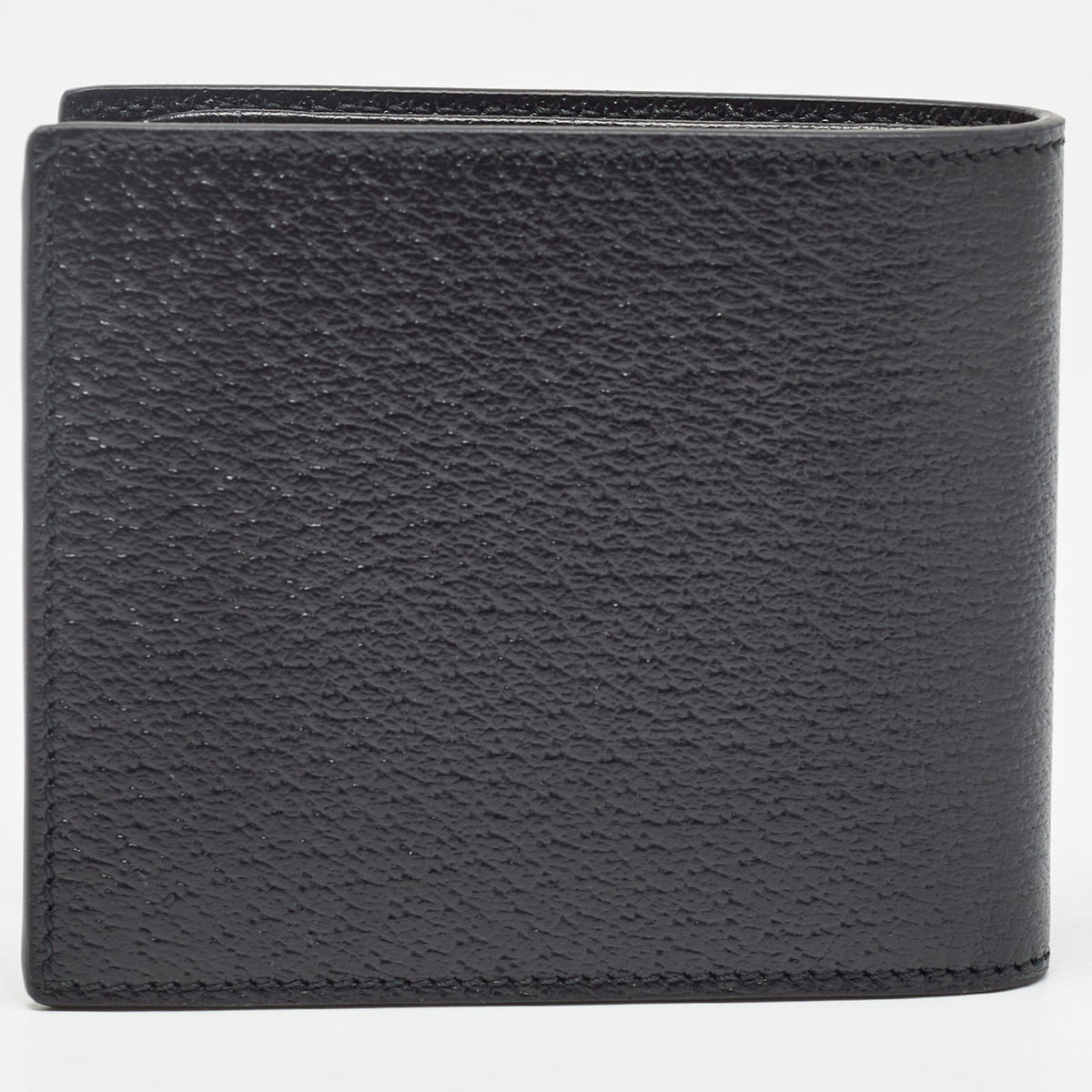 GUCCI Black Leather Animalier Bifold Compact Wallet