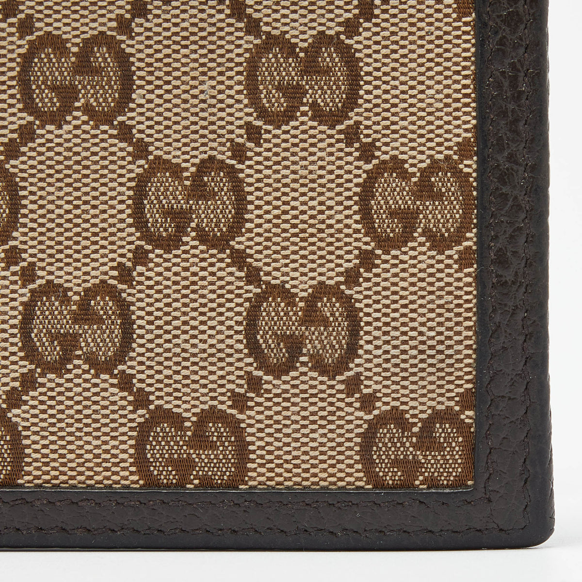 GUCCI Beige/Brown GG Canvas and Leather Bifold Wallet