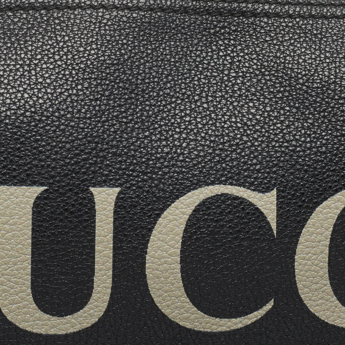 GUCCI Black Logo Web Zip Pouch