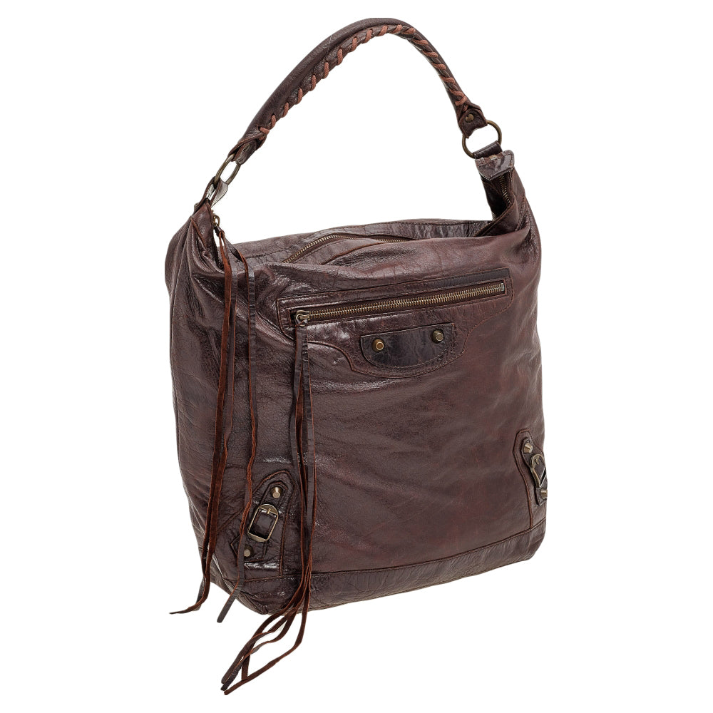 balenciaga Brown Leather RH Day Bag