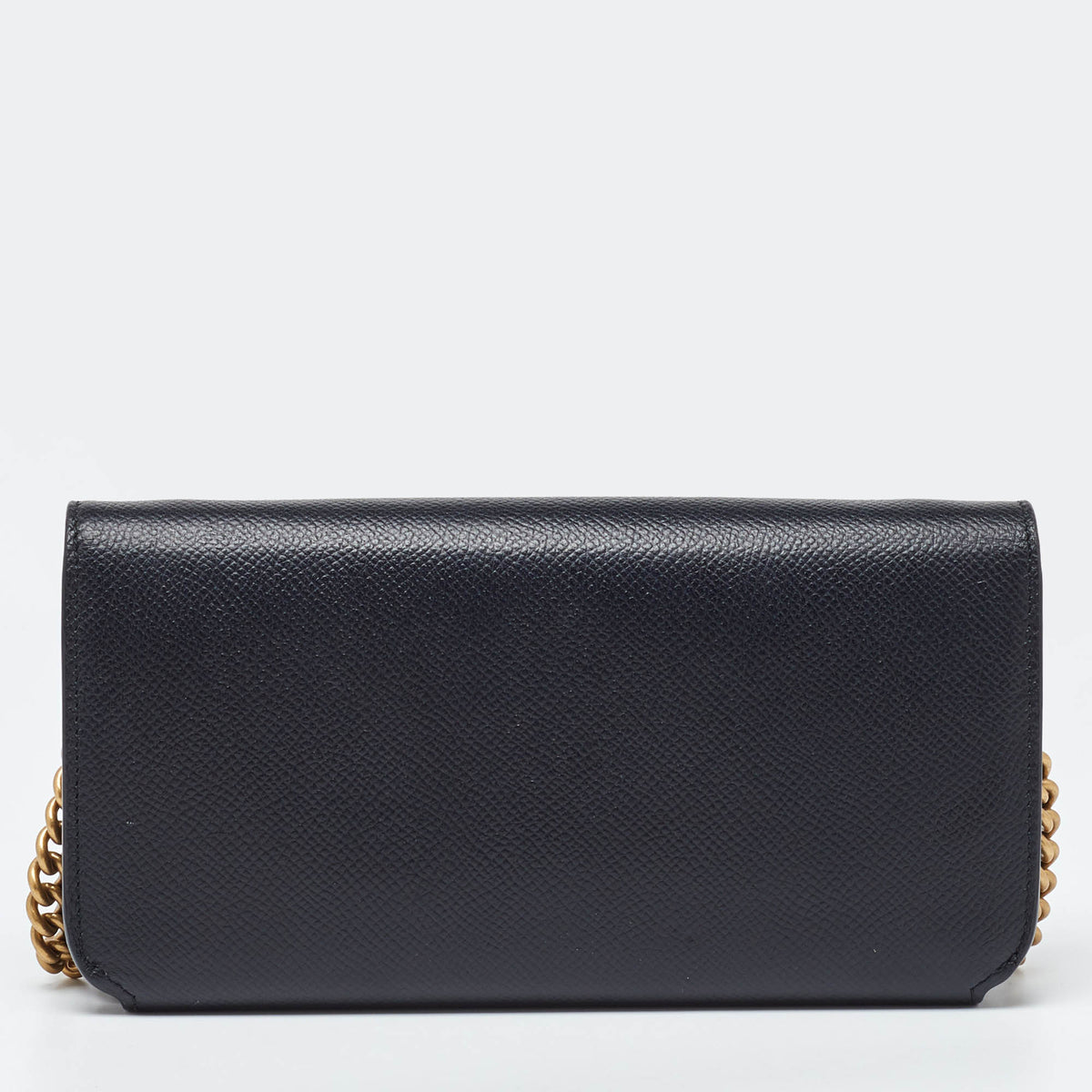 balenciaga Black Leather Everyday Wallet on Chain