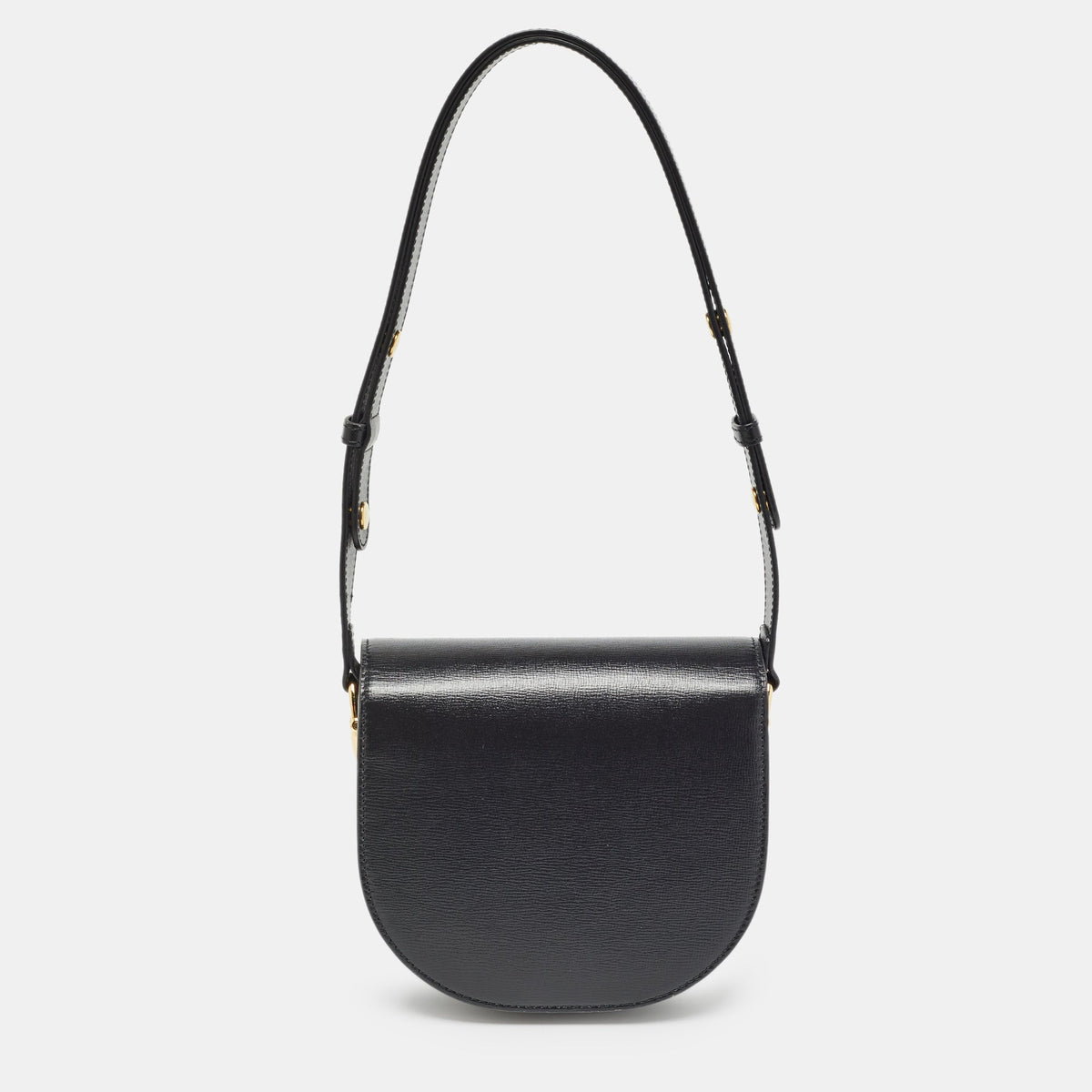 GUCCI Black Leather Mini Horsebit 1955 Rounded Bag