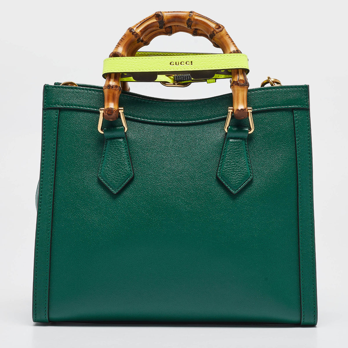 GUCCI Green Leather Small Diana Tote
