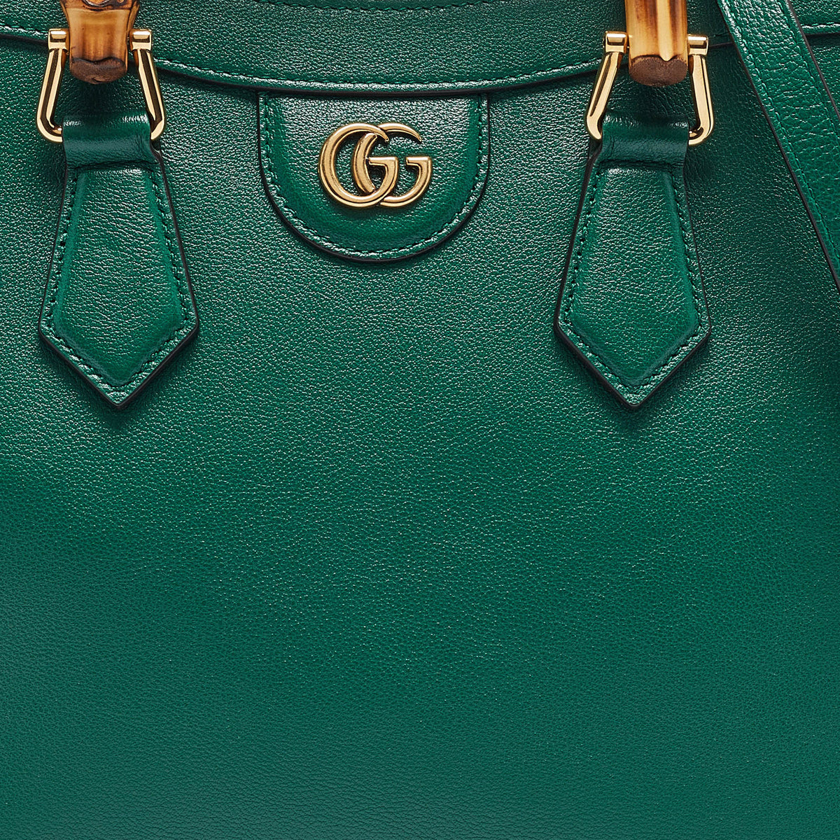 GUCCI Green Leather Small Diana Tote