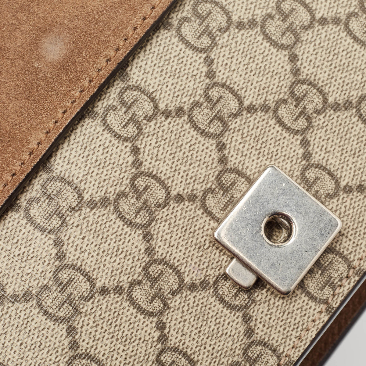GUCCI Beige GG Supreme Canvas Mini Dionysus Shoulder Bag