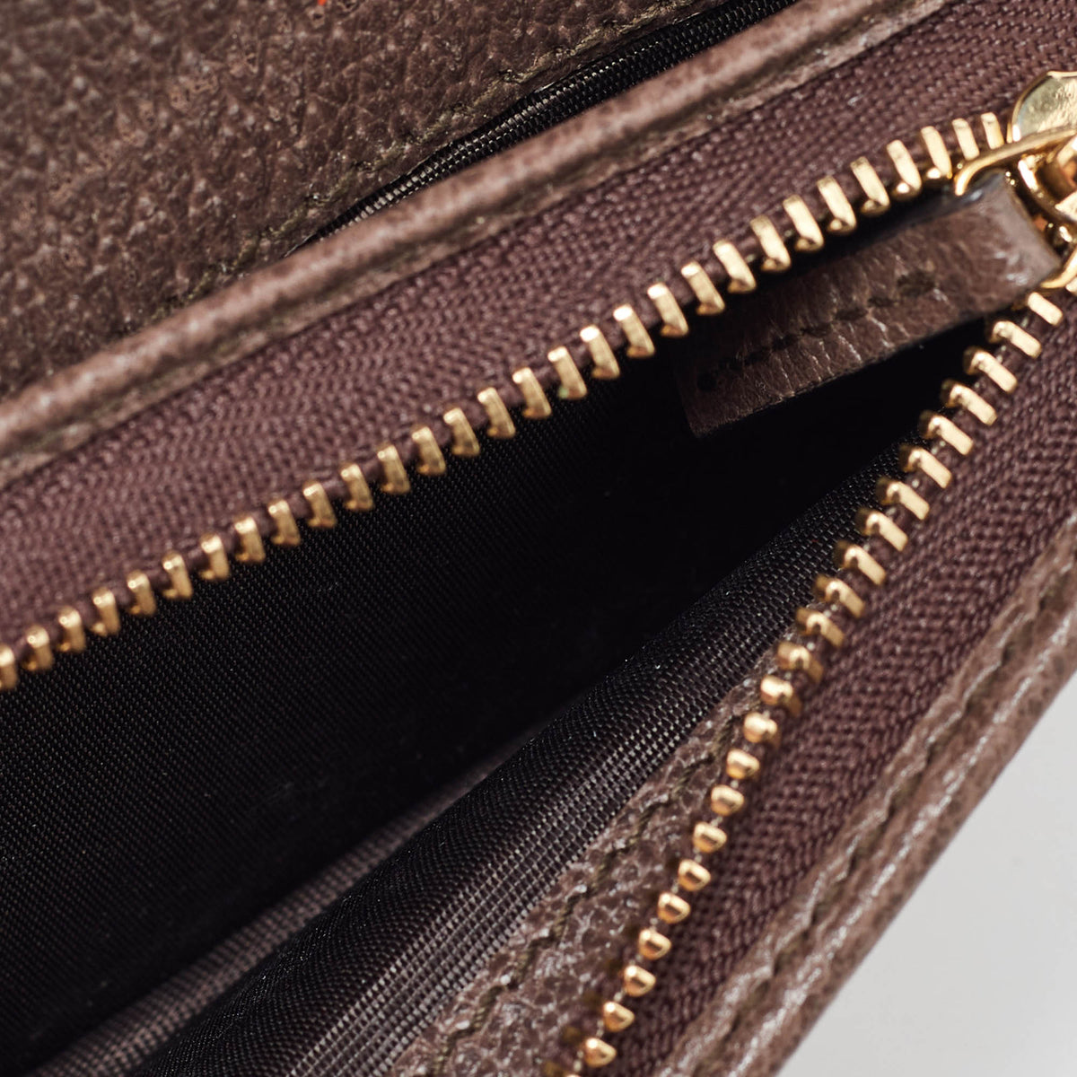 GUCCI Brown GG Supreme Canvas and Leather Web Ophidia Card Case