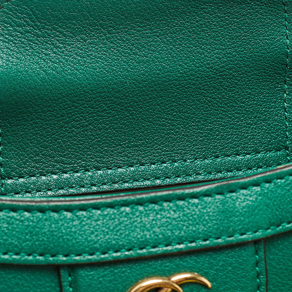 GUCCI Green Leather Mini Diana Tote