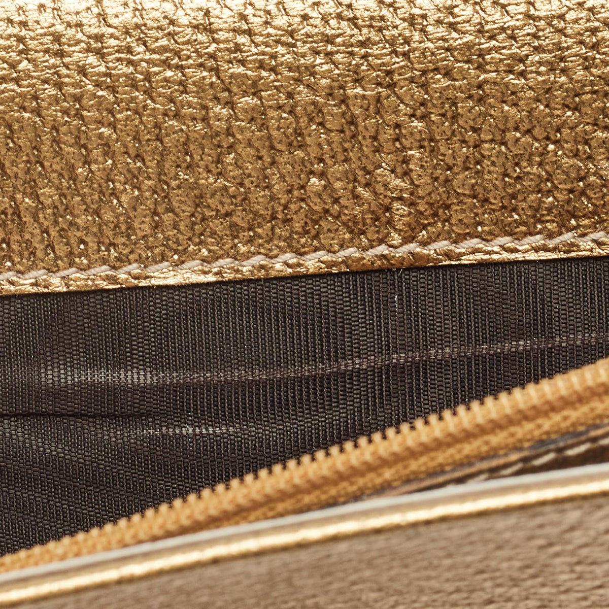 GUCCI Gold/Beige GG Canvas and Leather Princy Continental Wallet