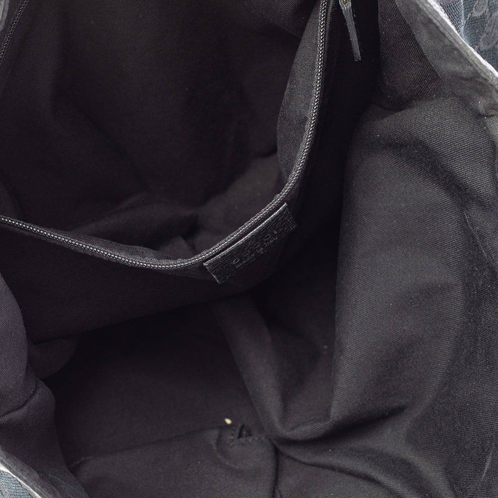Gucci Black GG Canvas And Leather Small Abbey Tote