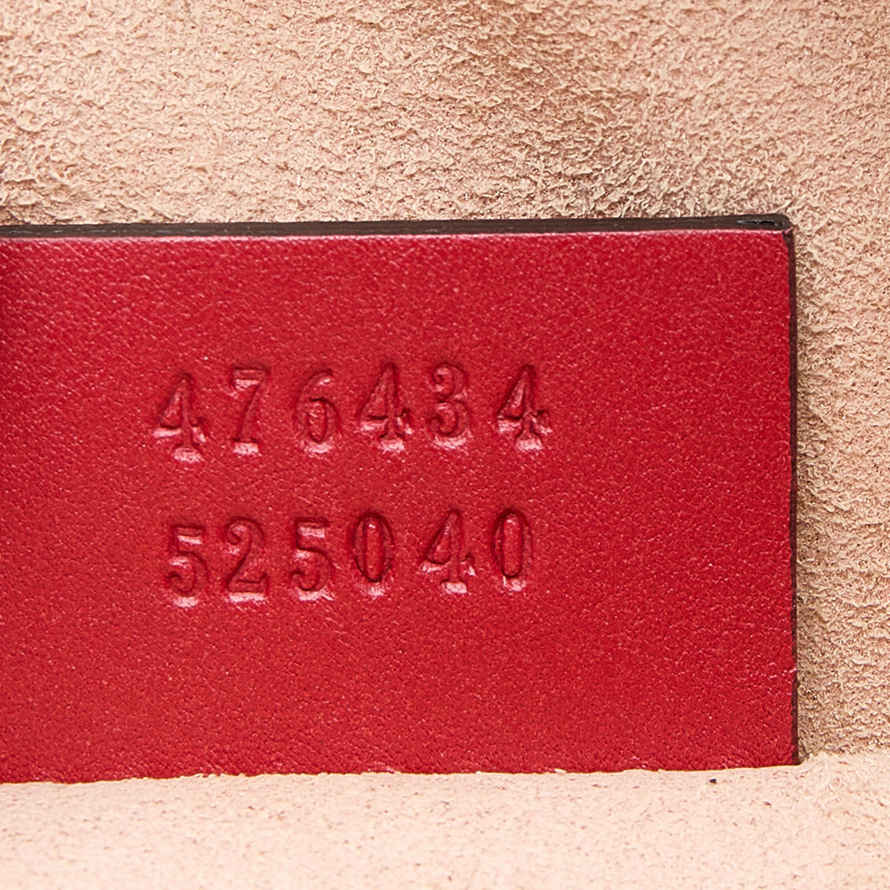 Gucci Red Matelasse Leather GG Marmont Belt Bag