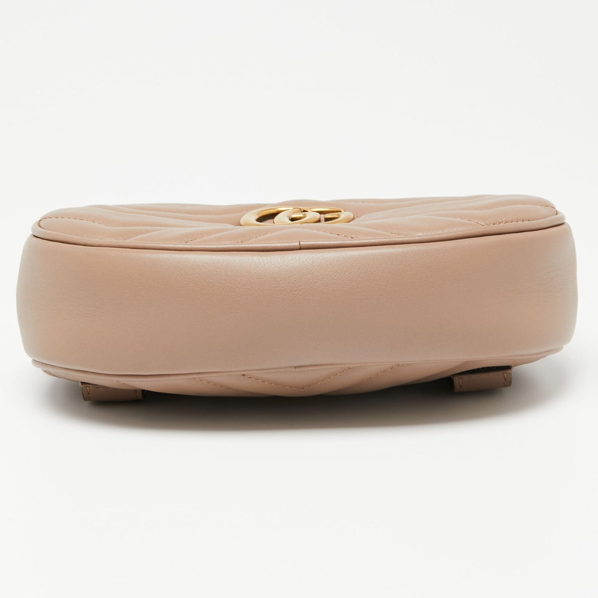 Gucci Beige Matelasse Leather GG Marmont Belt Bag