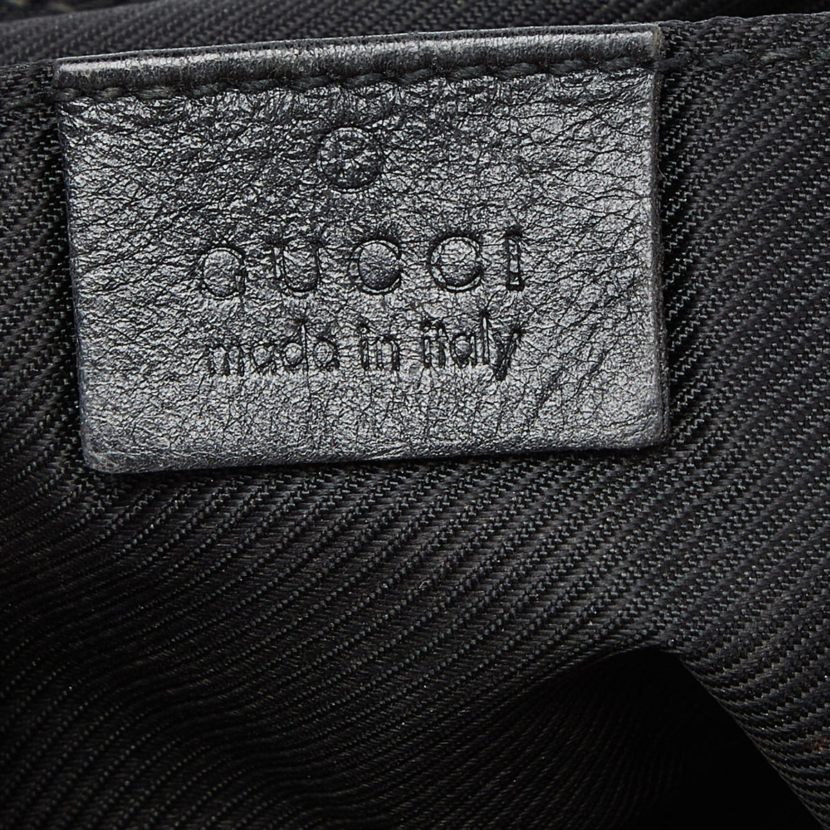 GUCCI Black GG Canvas and Leather Pochette