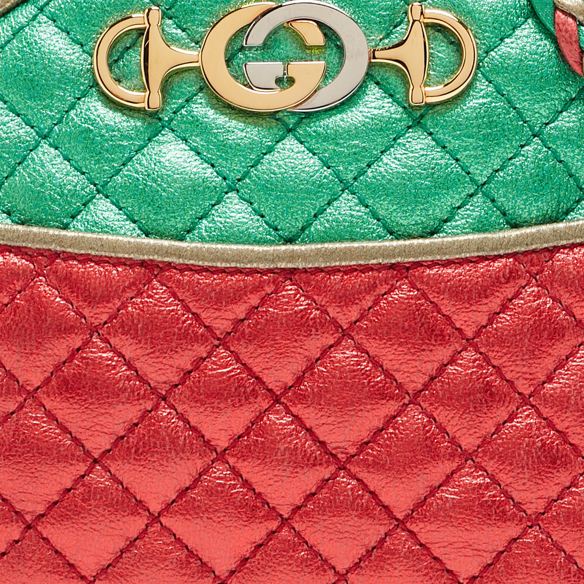 GUCCI Multicolor Quilted Leather Mini Trapuntata Crossbody Bag