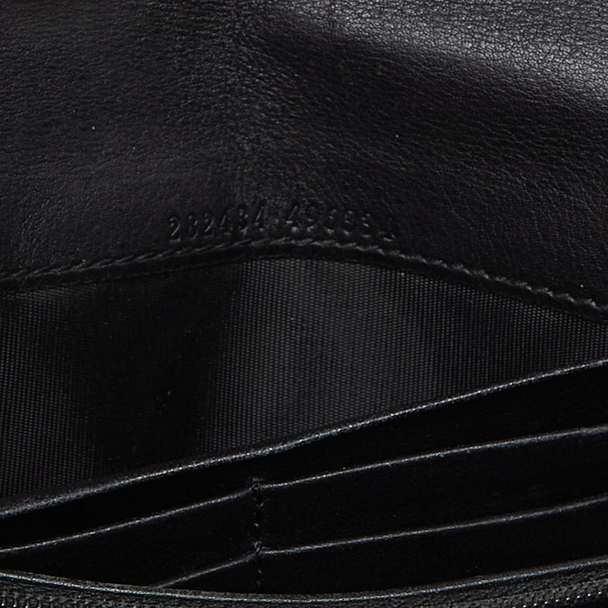 GUCCI Black ssima Leather Flap Continental Wallet