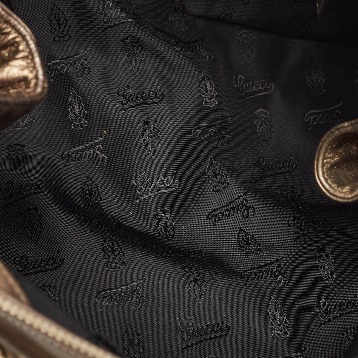 GUCCI Metallic Leather Hysteria Tote