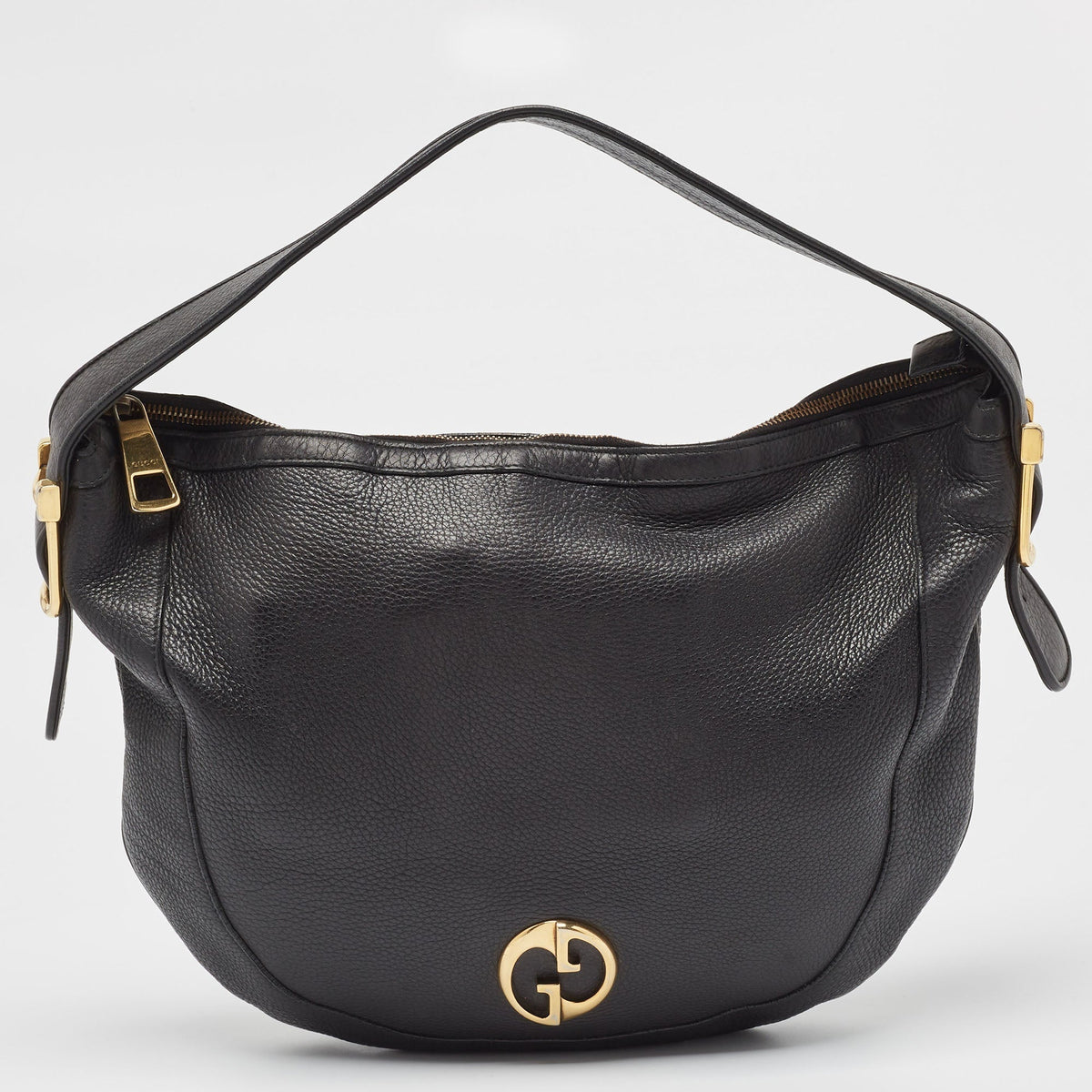 GUCCI Black Leather 1973 Hobo