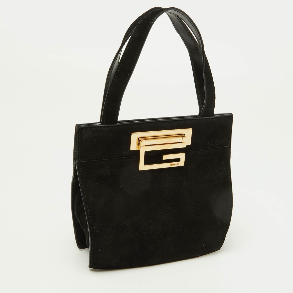 GUCCI Black Suede Vintage Bag