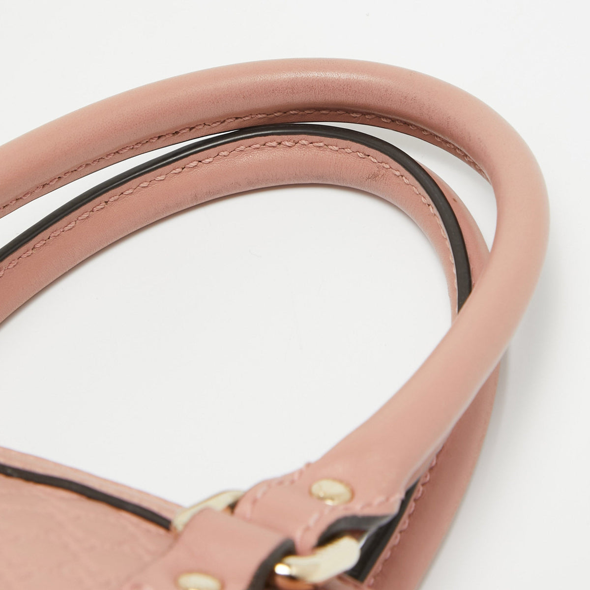 GUCCI Light Pink Microssima Leather Small Dome Bag