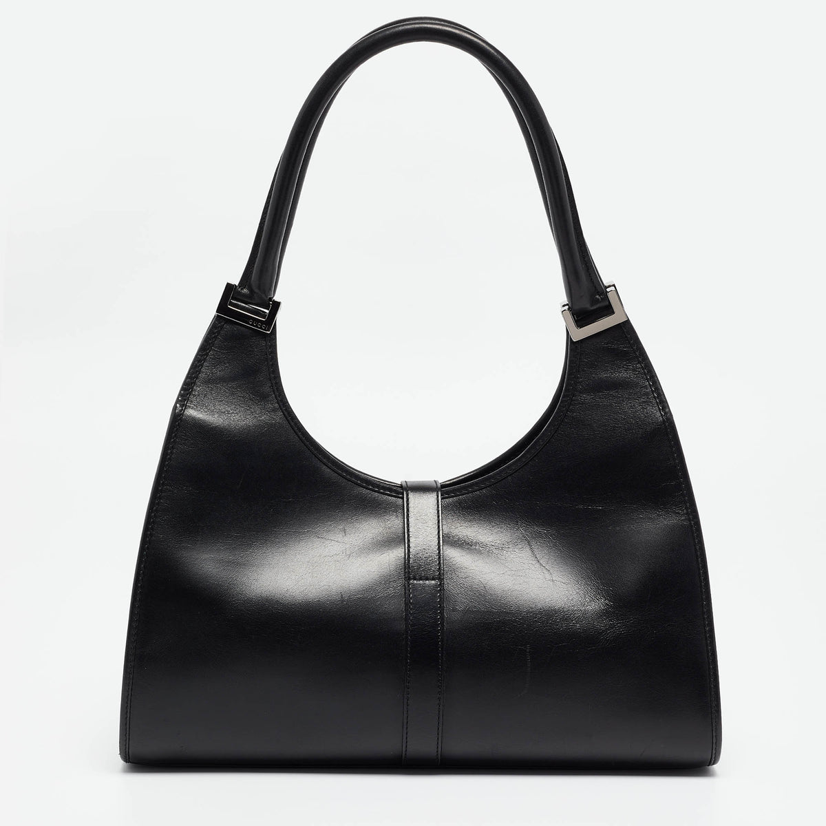 GUCCI Black Leather Jackie Tote