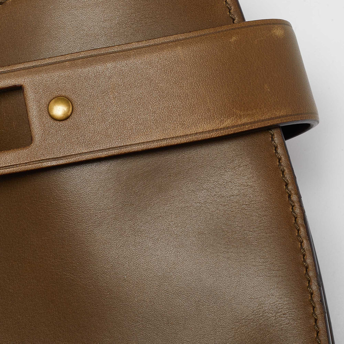 GUCCI Green Leather Vintage Bamboo Bag