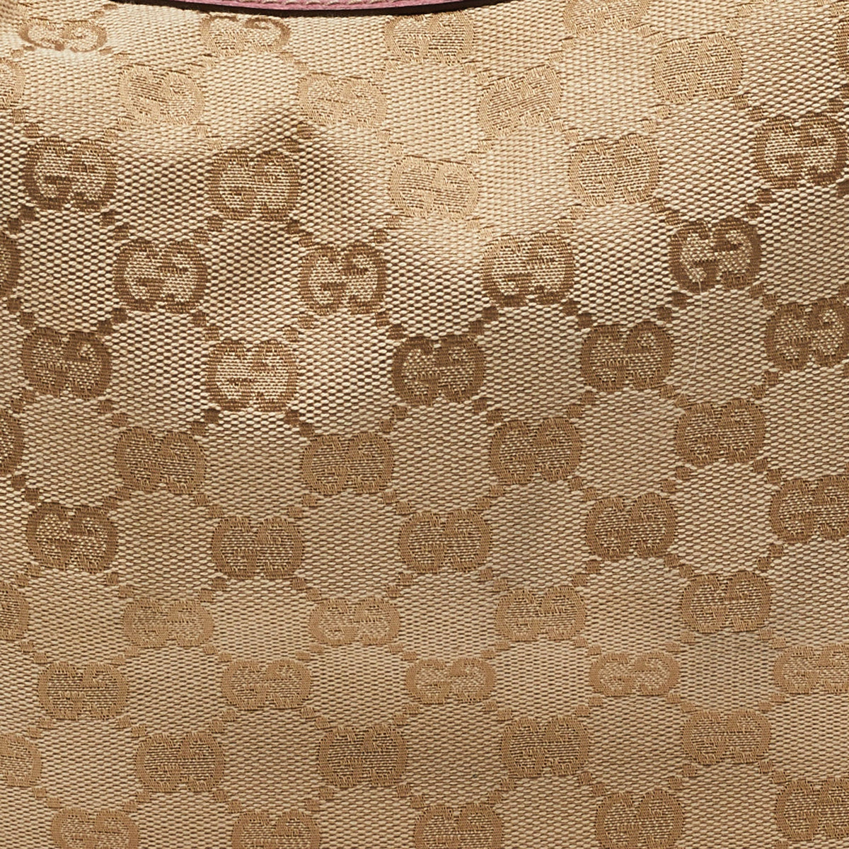 GUCCI Beige/Pink GG Canvas and Leather Hobo