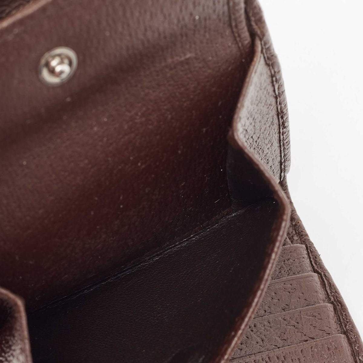 GUCCI Beige/Brown GG Canvas and Leather Flap Bifold Wallet