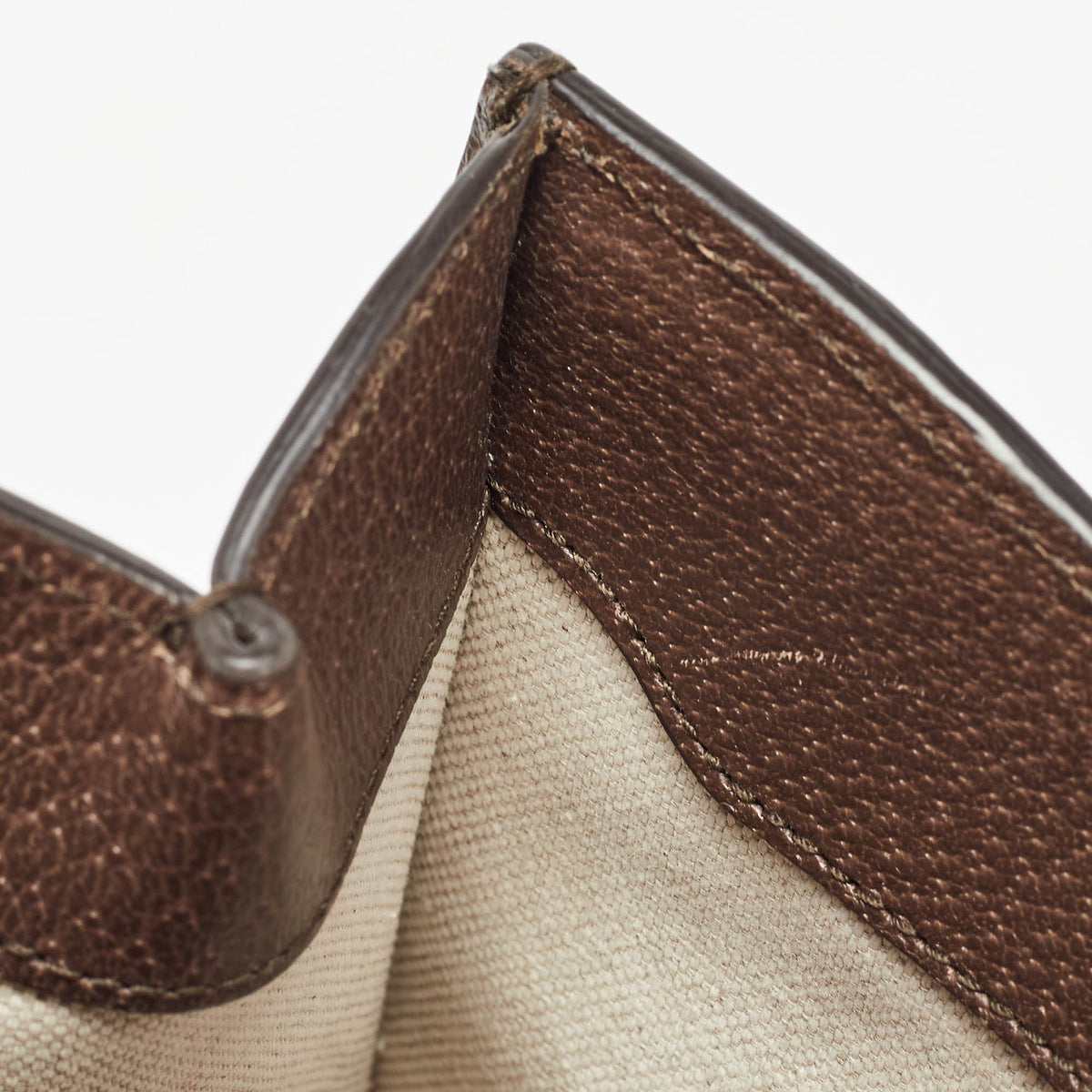 GUCCI Ebony/Beige Jumbo GG Canvas Mini Diana Tote