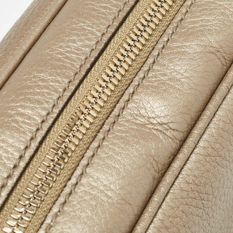 GUCCI Metallic Leather Leather Small Soho Disco Crossbody Bag