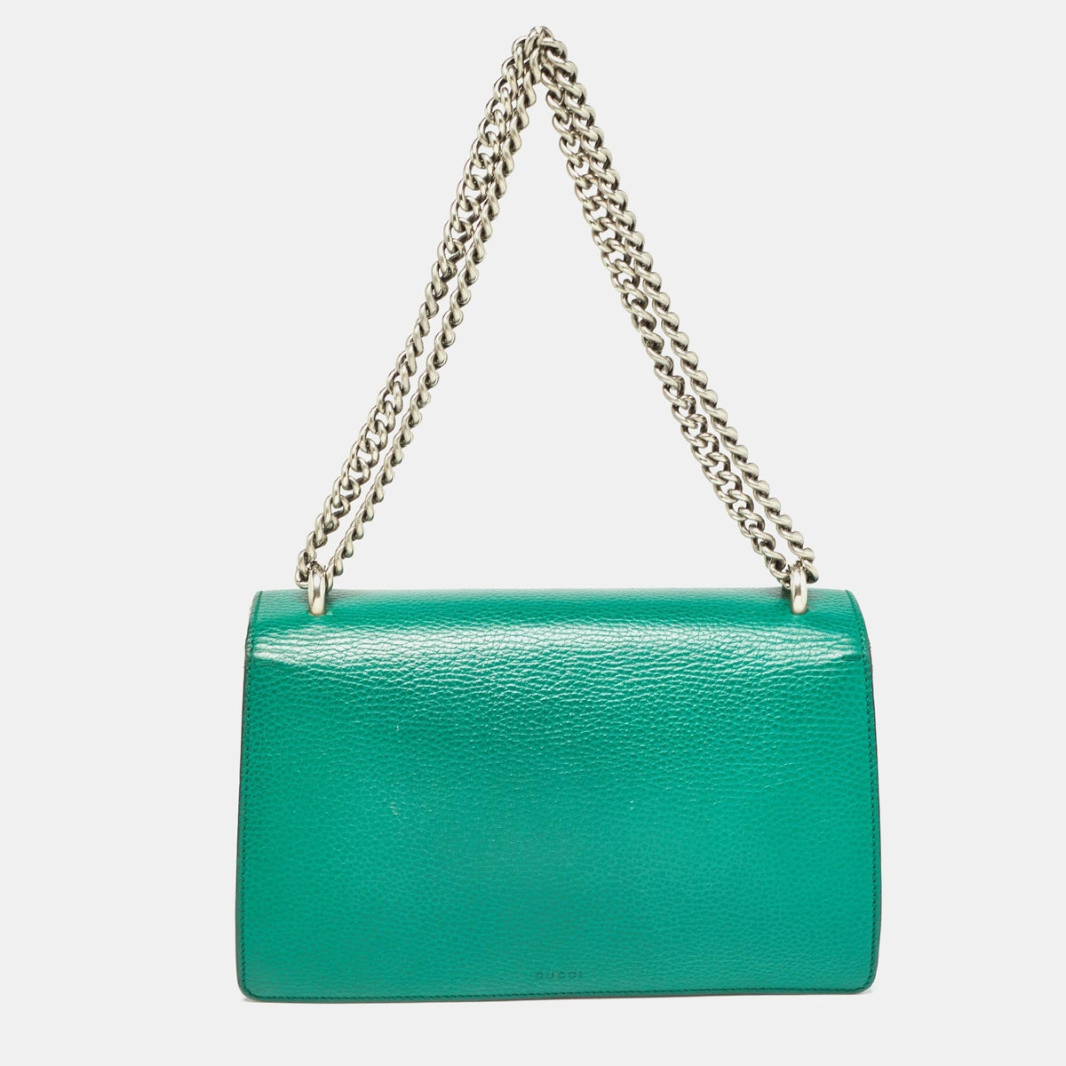 GUCCI Green Leather Small Dionysus Crystals Shoulder Bag