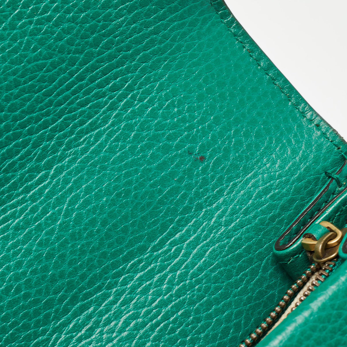 GUCCI Green Leather Small Dionysus Crystals Shoulder Bag