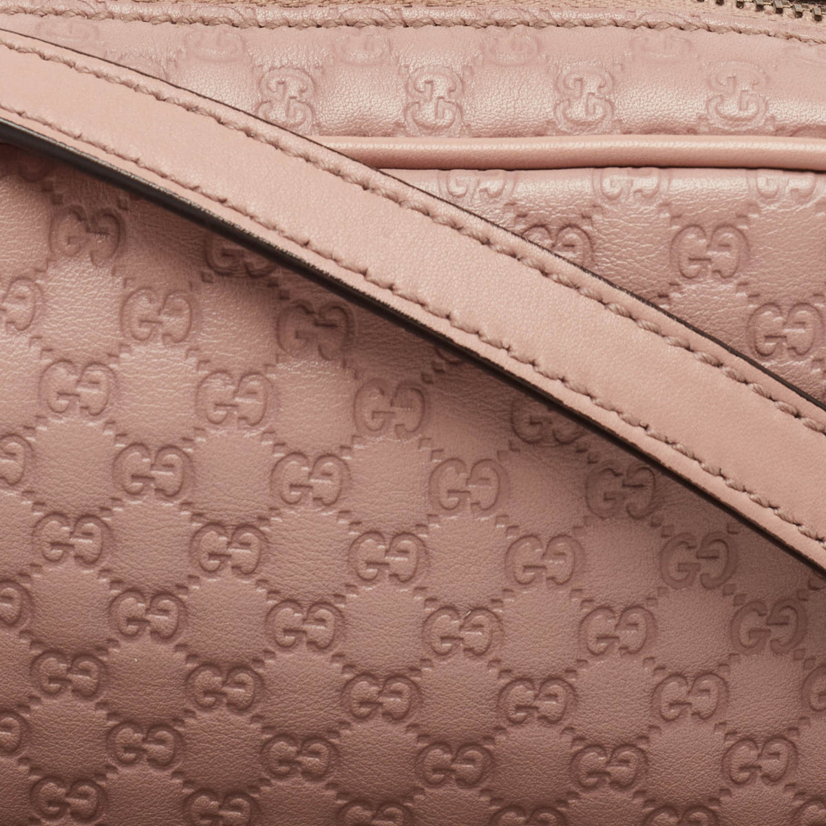 GUCCI Pink Micro ssima Leather Sunshine Disco Crossbody Bag