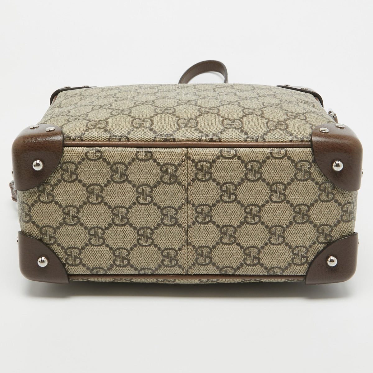 GUCCI Brown/Beige GG Supreme Canvas Soft Trunk Crossbody Bag