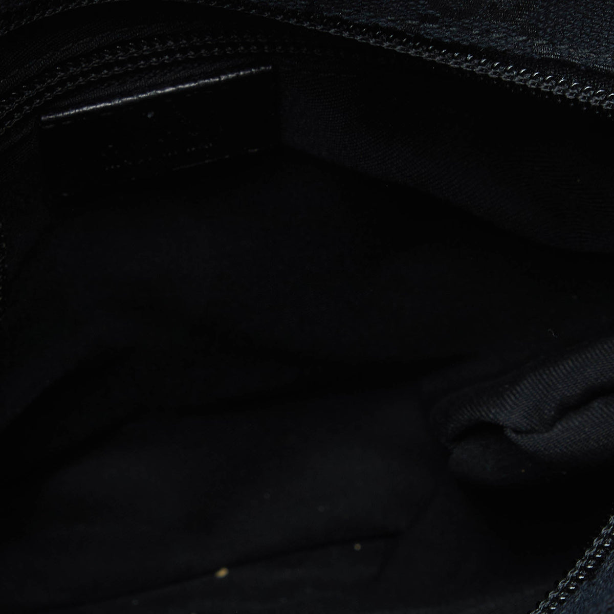 GUCCI Black GG Canvas Zip Web Crossbody Bag