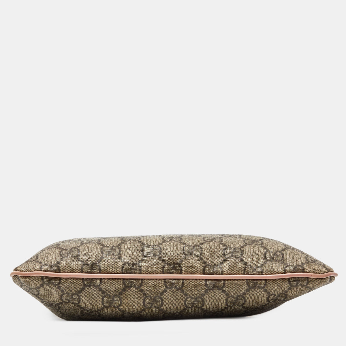 GUCCI Beige/Pink GG Supreme Canvas and Patent Leather Crossbody Bag