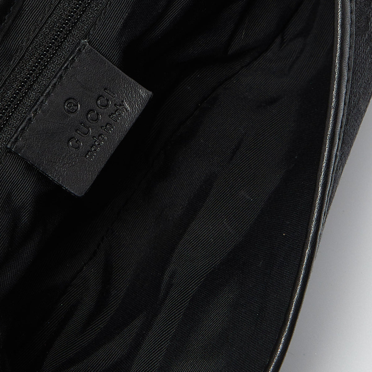 GUCCI Black GG Canvas and Leather Jackie O Hobo