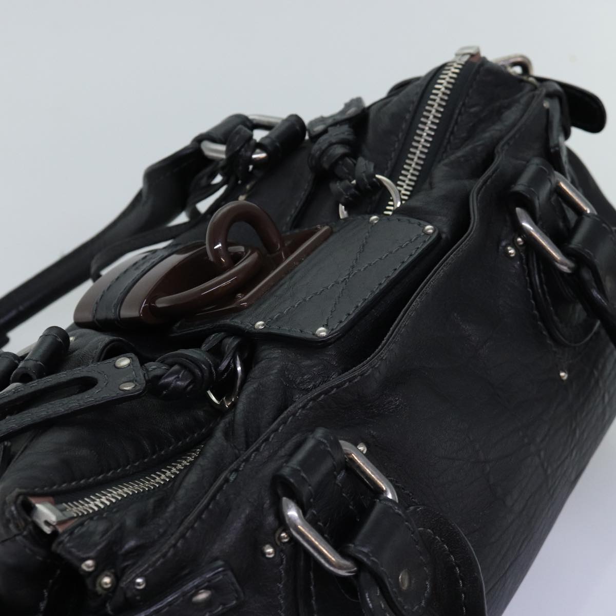 Chloe Paddington Hand Bag Leather Black mr171