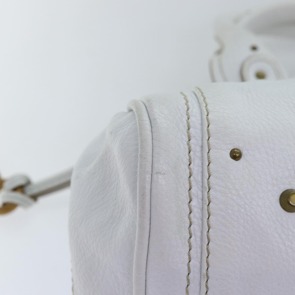Chloe Paddington Hand Bag Leather White mr196
