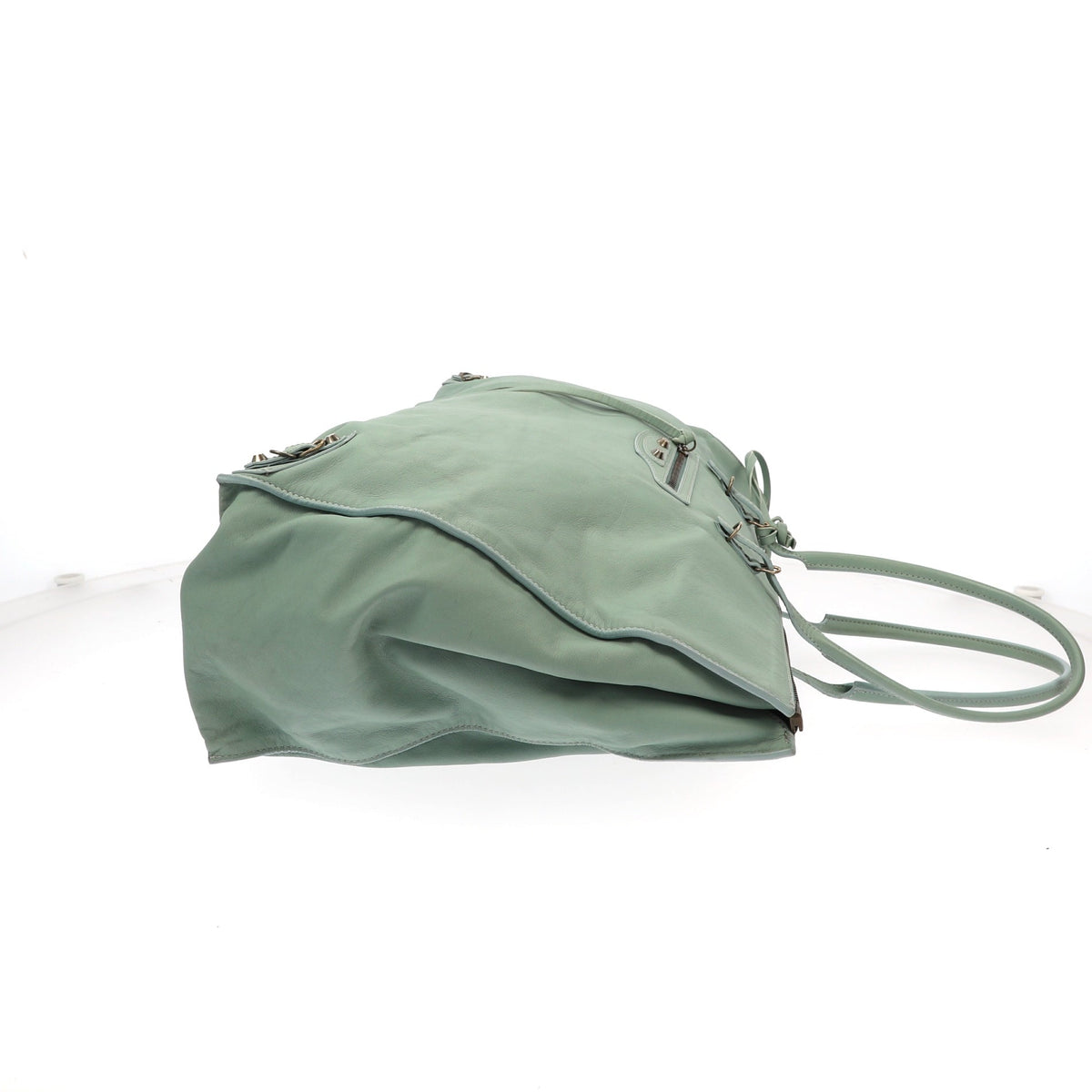 balenciaga Papier Shoulder Bag in Blue Leather