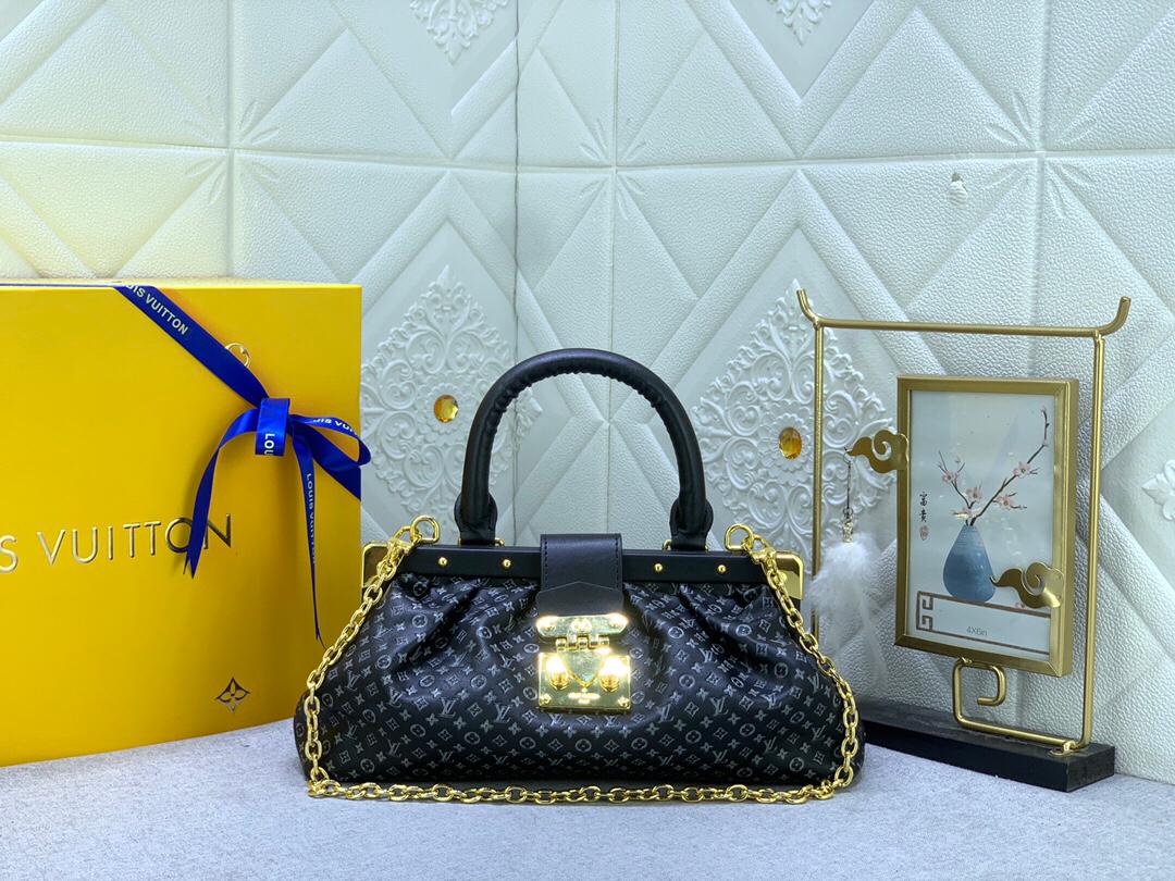 LV Monogram Clutch Black