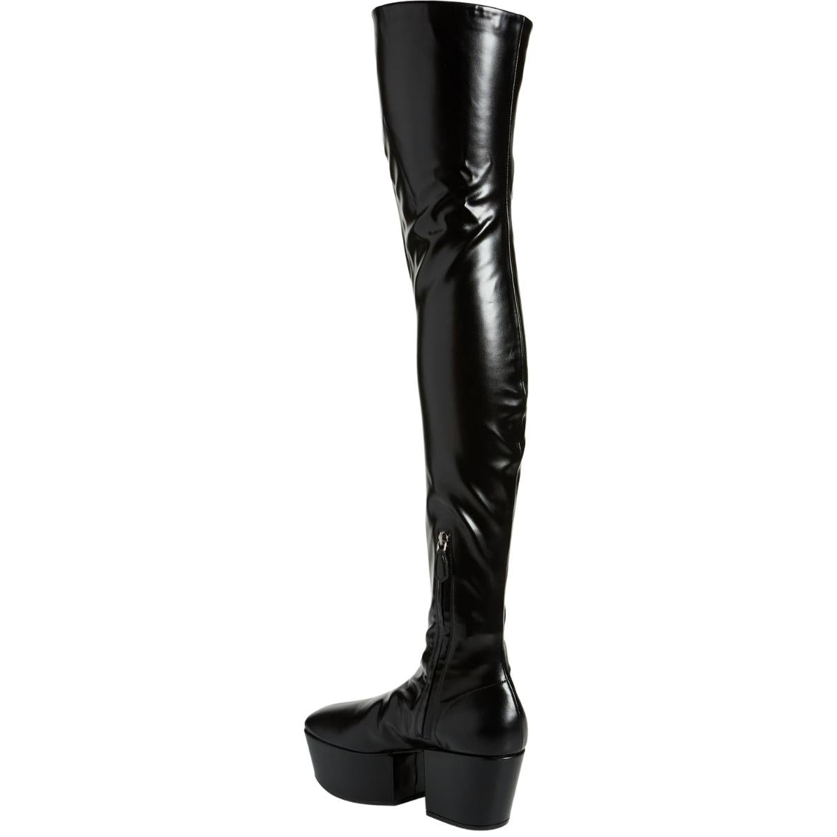 Stretch Napa Over-the Knee Platform Boots