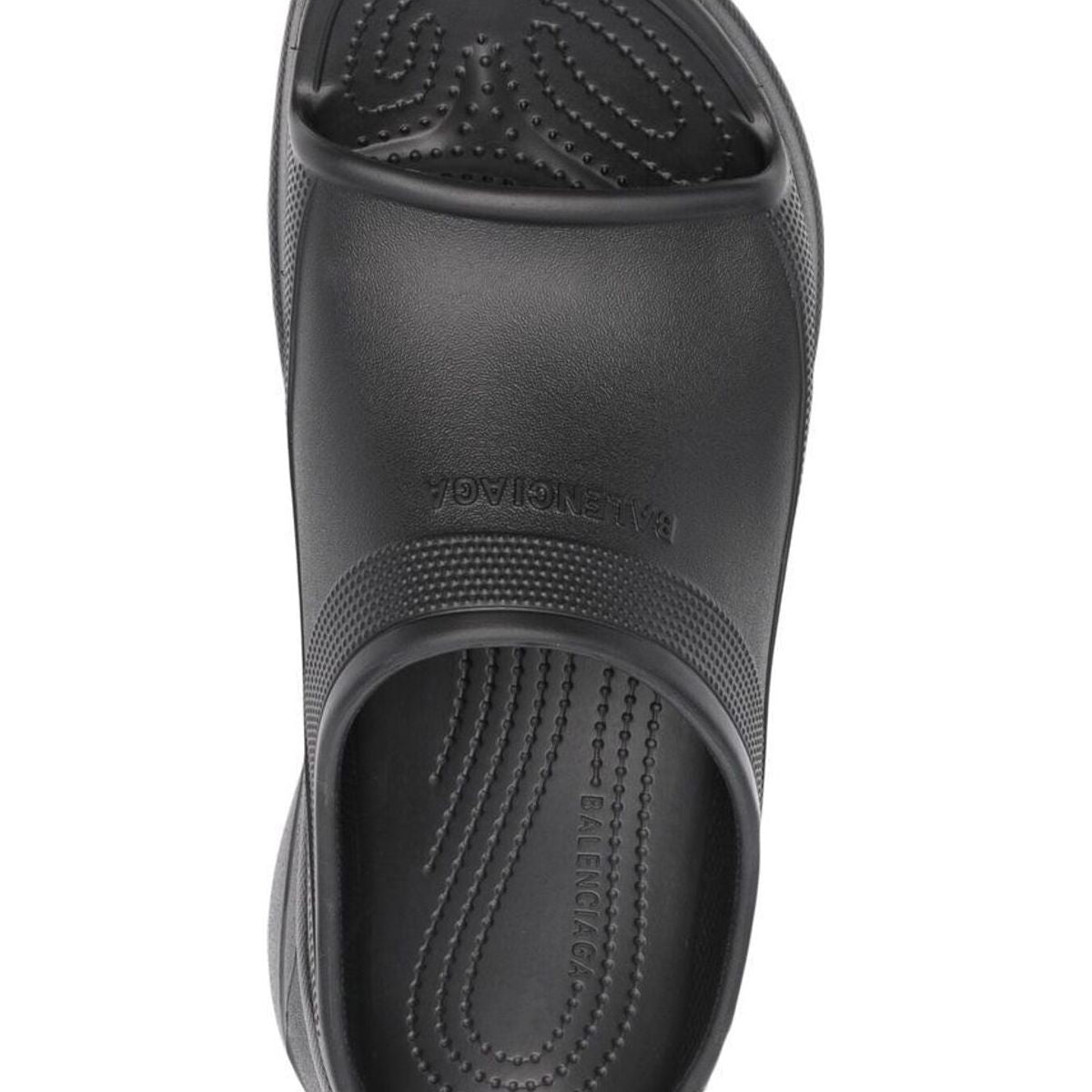 POOL CROCS BLACK RUBBER SANDAL