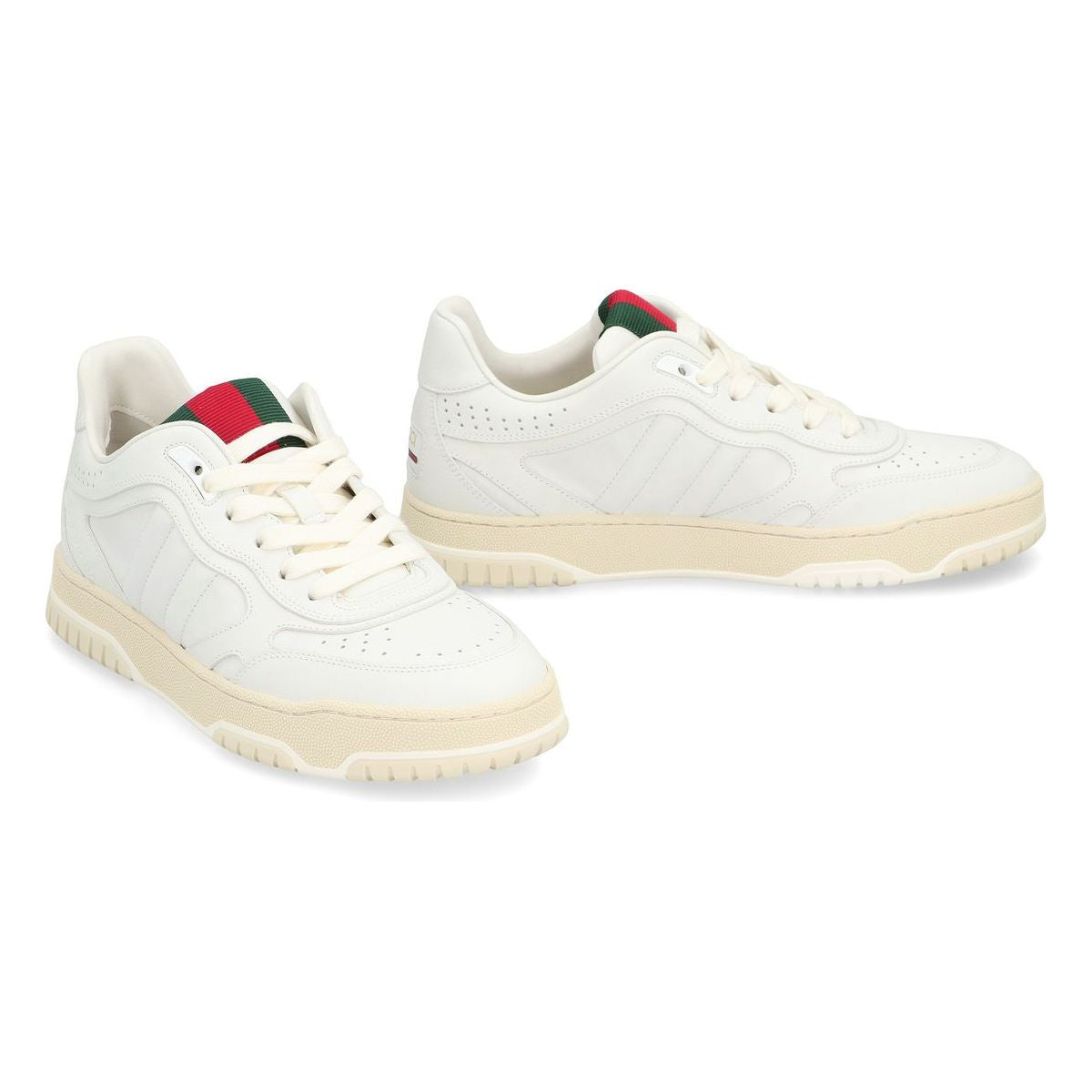 RE-WEB LEATHER LOW-TOP SNEAKERS