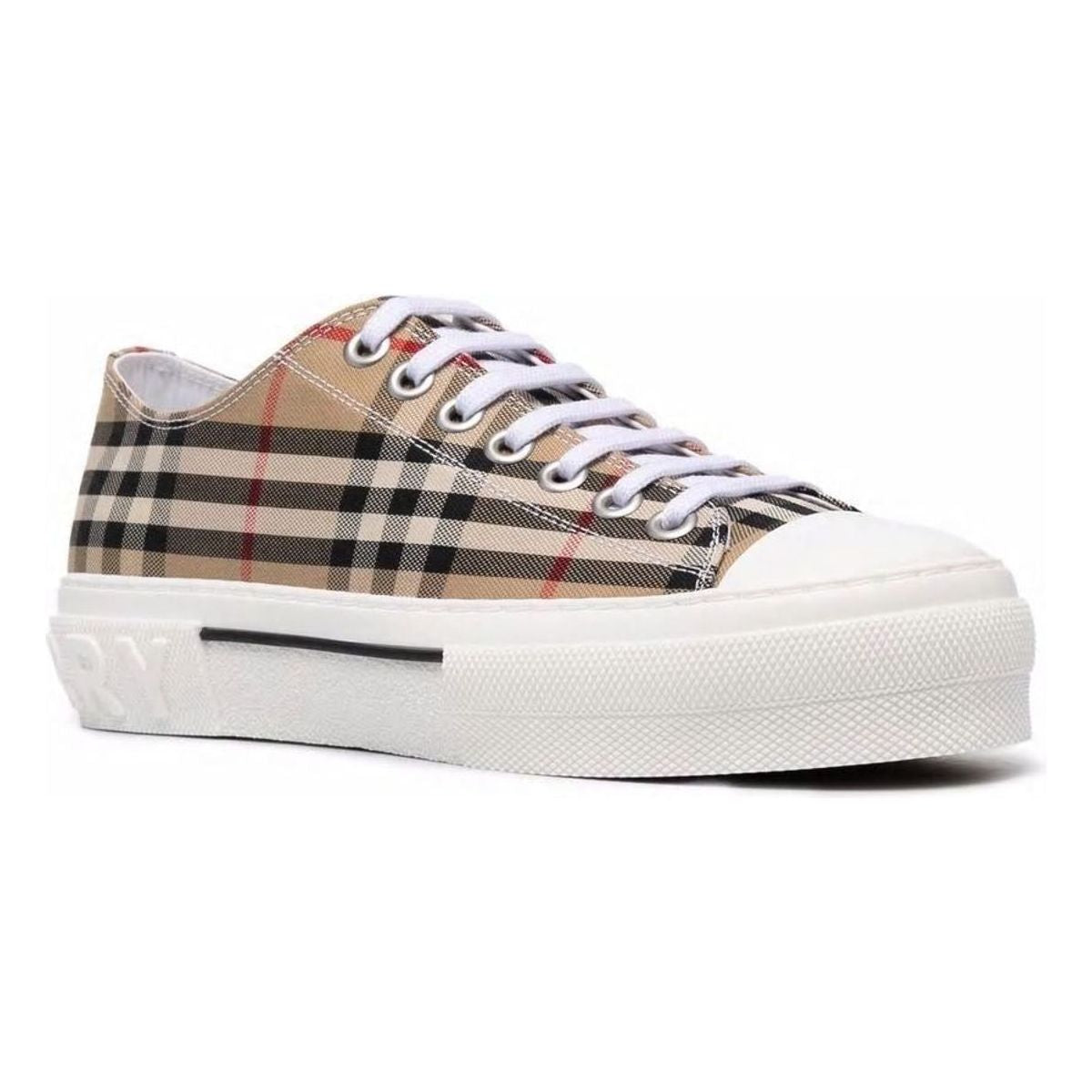 CHECKED MOTIF CANVAS SNEAKERS