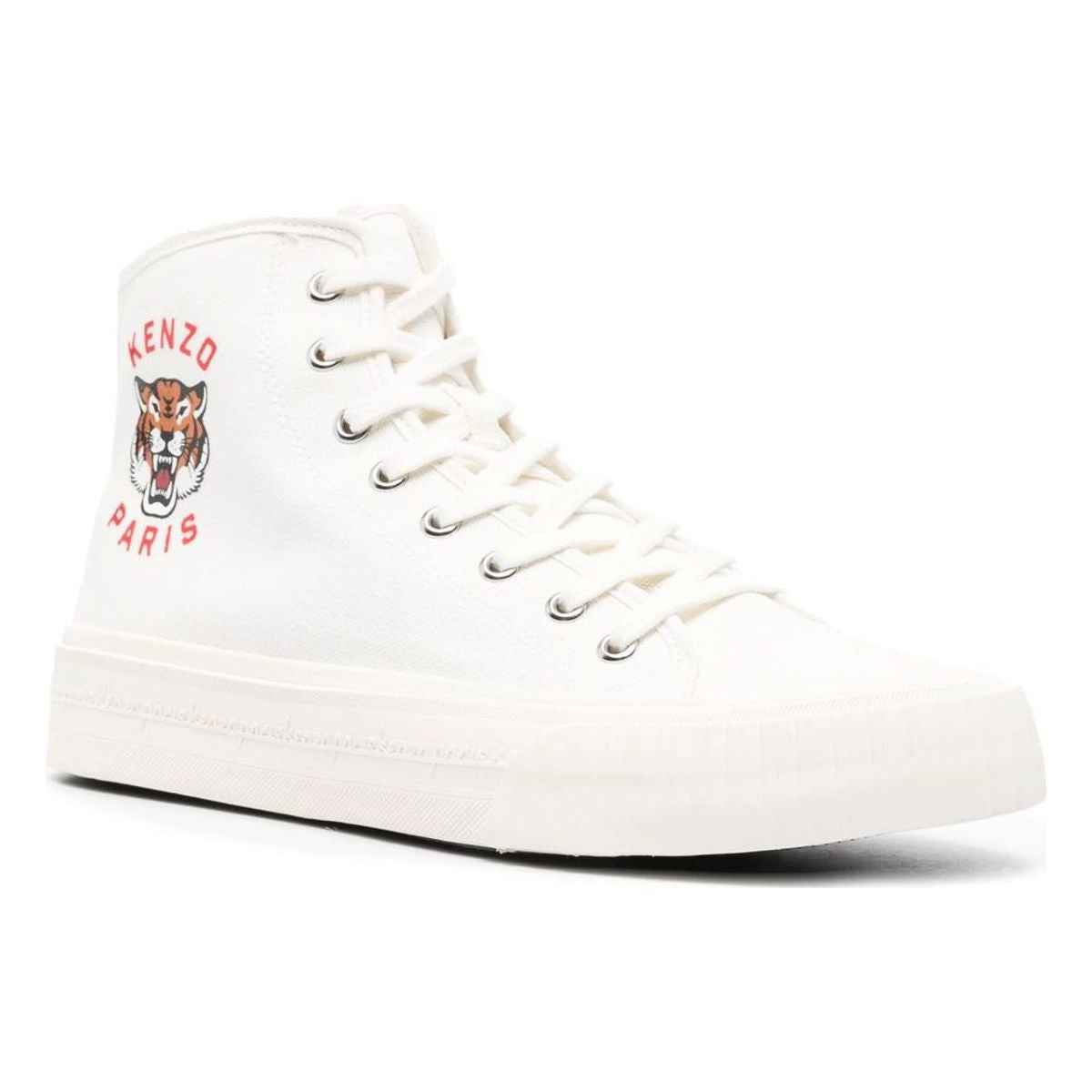 KENZO TIGER-PRINT HIGH-TOP SNEAKERS