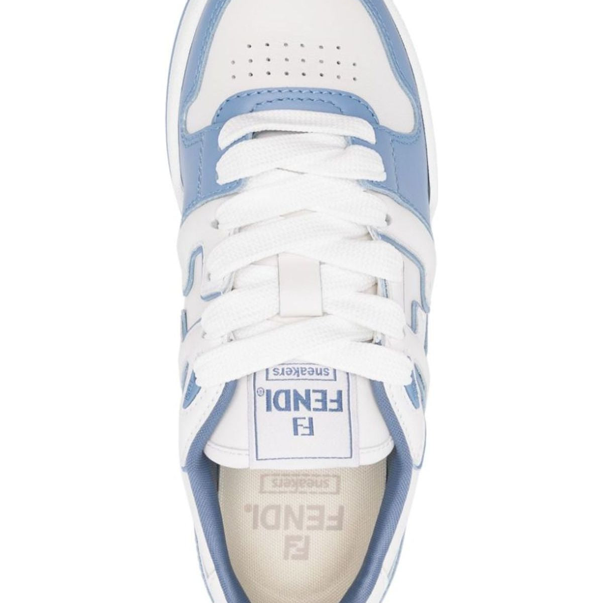 FENDI MATCH LEATHER SNEAKERS