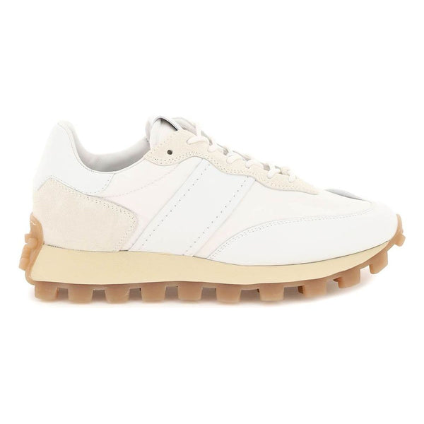 1T TECHNO-FABRIC AND LEATHER SNEAKERS