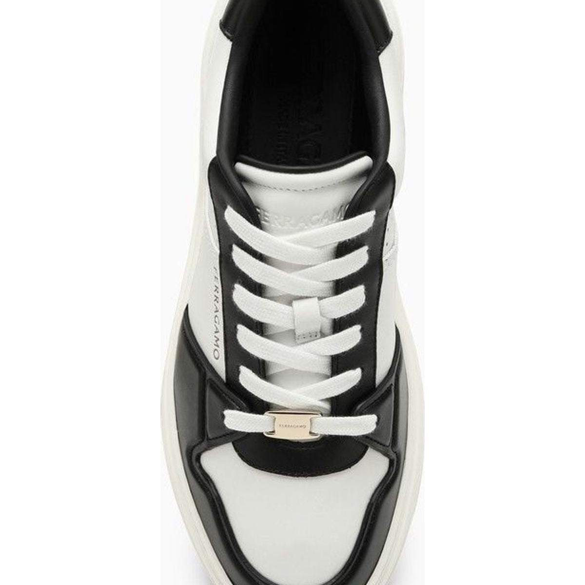 LOW BLACK/WHITE LEATHER TRAINER