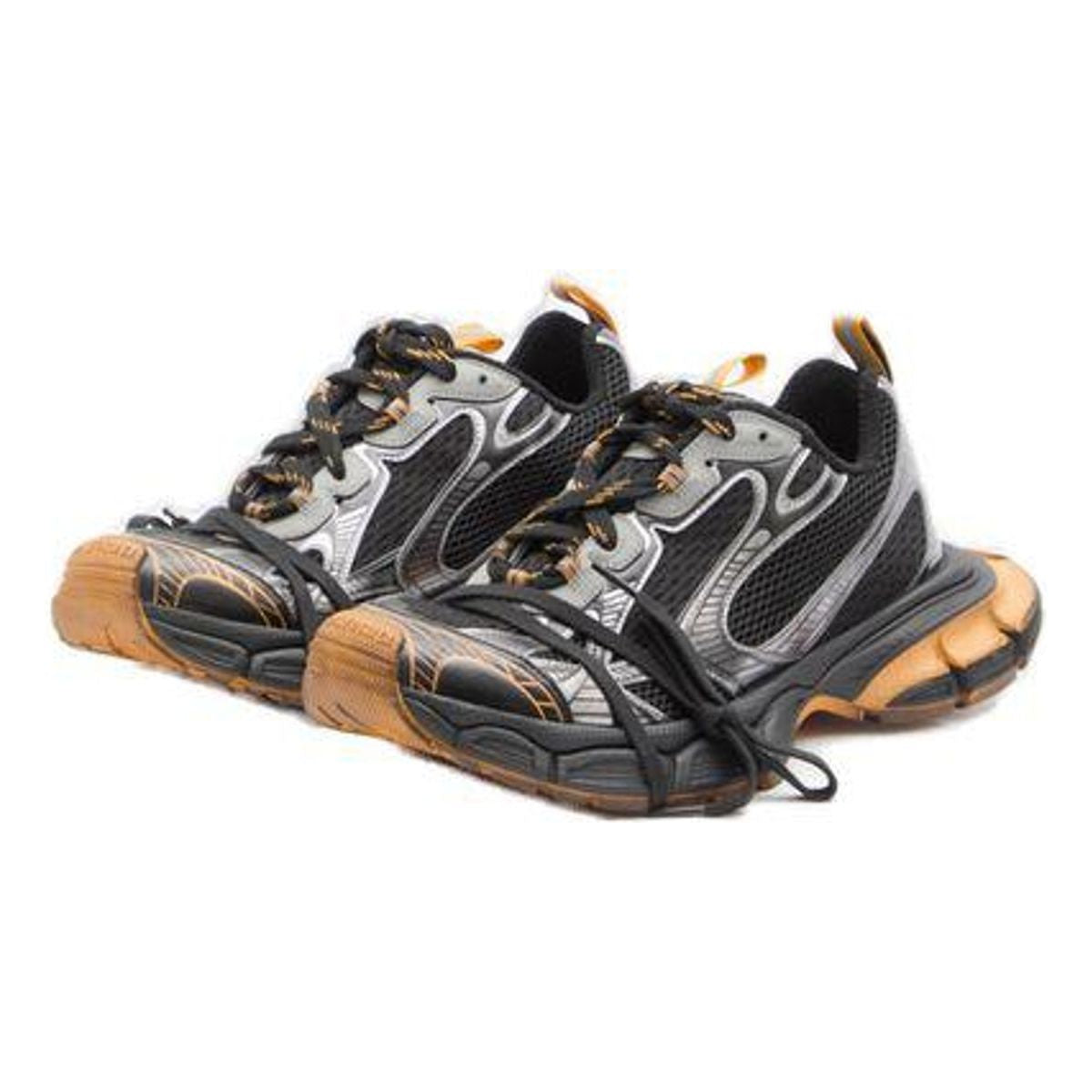 3XL BLACK/ORANGE/GREY MESH AND POLYURETHANE TRAINER
