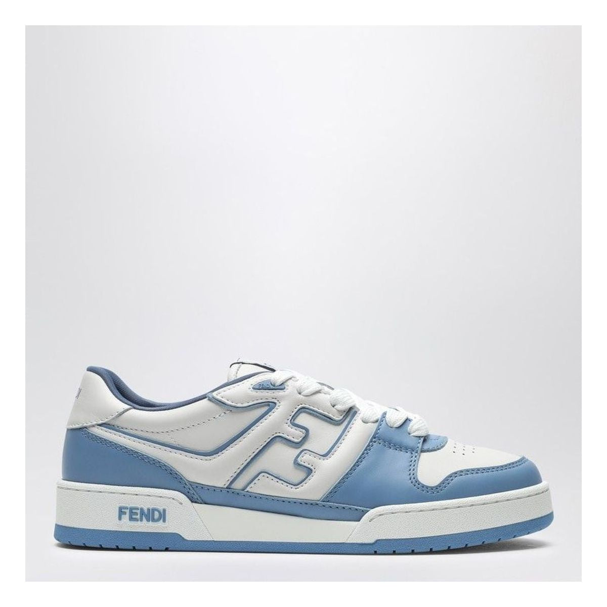 MATCH LOW TRAINER IN WHITE/LIGHT BLUE LEATHER