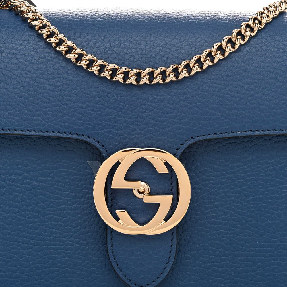 Gucci Blue Leather Crossbody Women's Bag